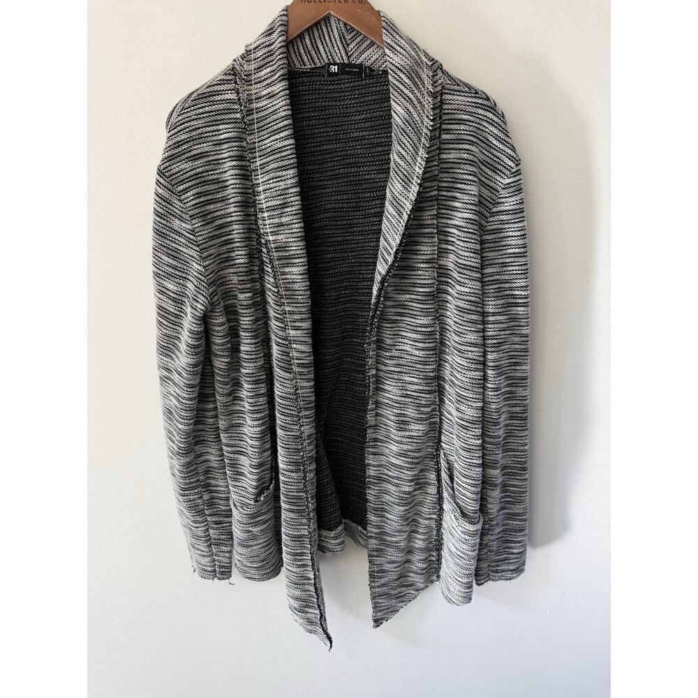 Par Simmons Len21 Jacket Womens Asymmetrical Lagenlook Black White PS Career - Picture 1 of 7